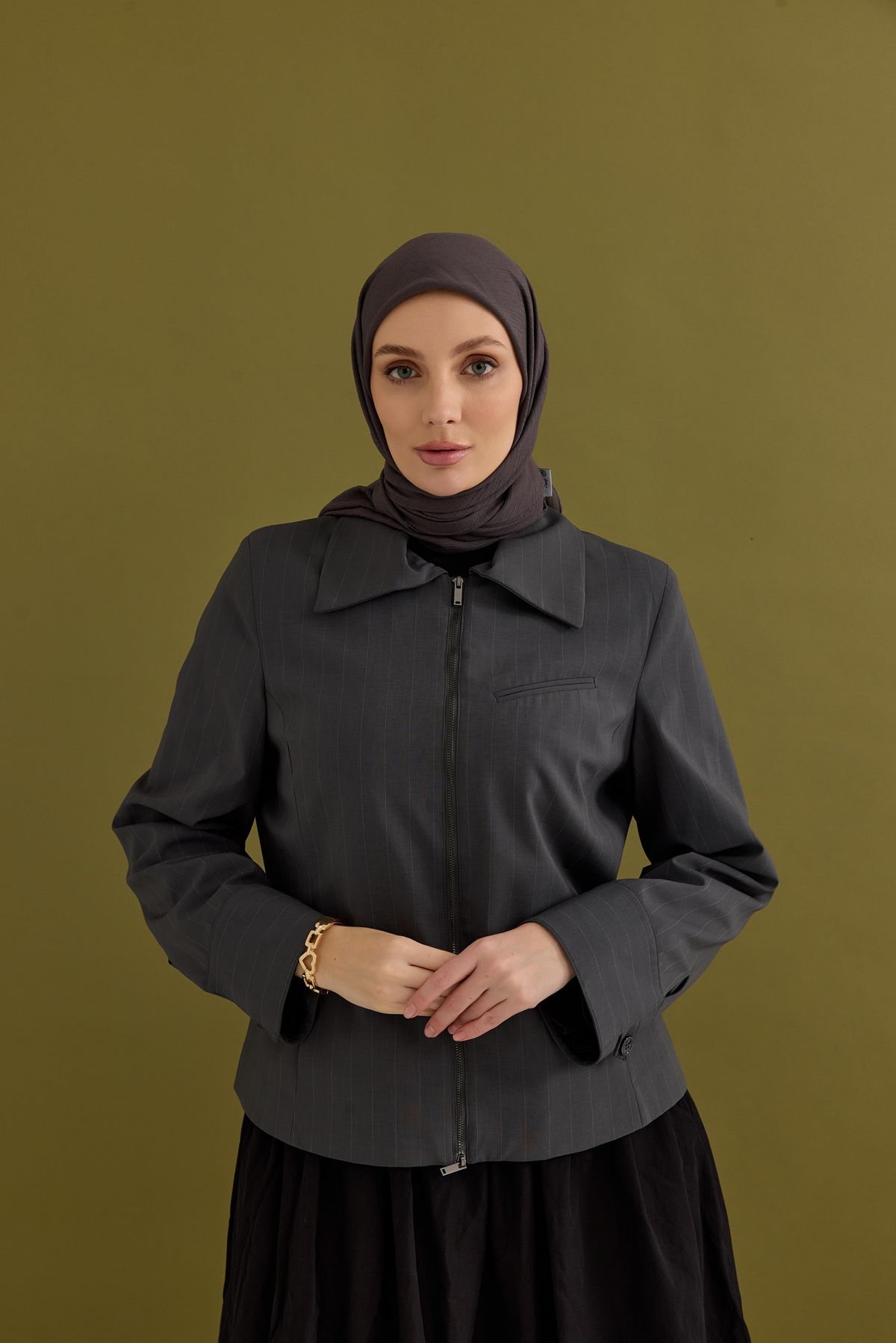 Soft Krinkıl Eşarp Antrasit