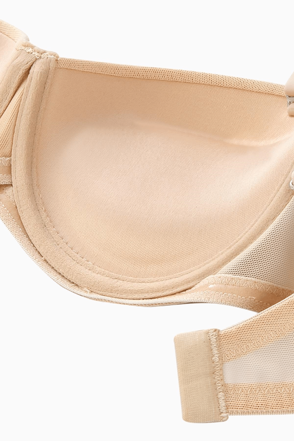 Alisa Mesh Kumaş Straplez Sütyen - Push Up Dolgulu - Premium Basic - 2227 - Ten