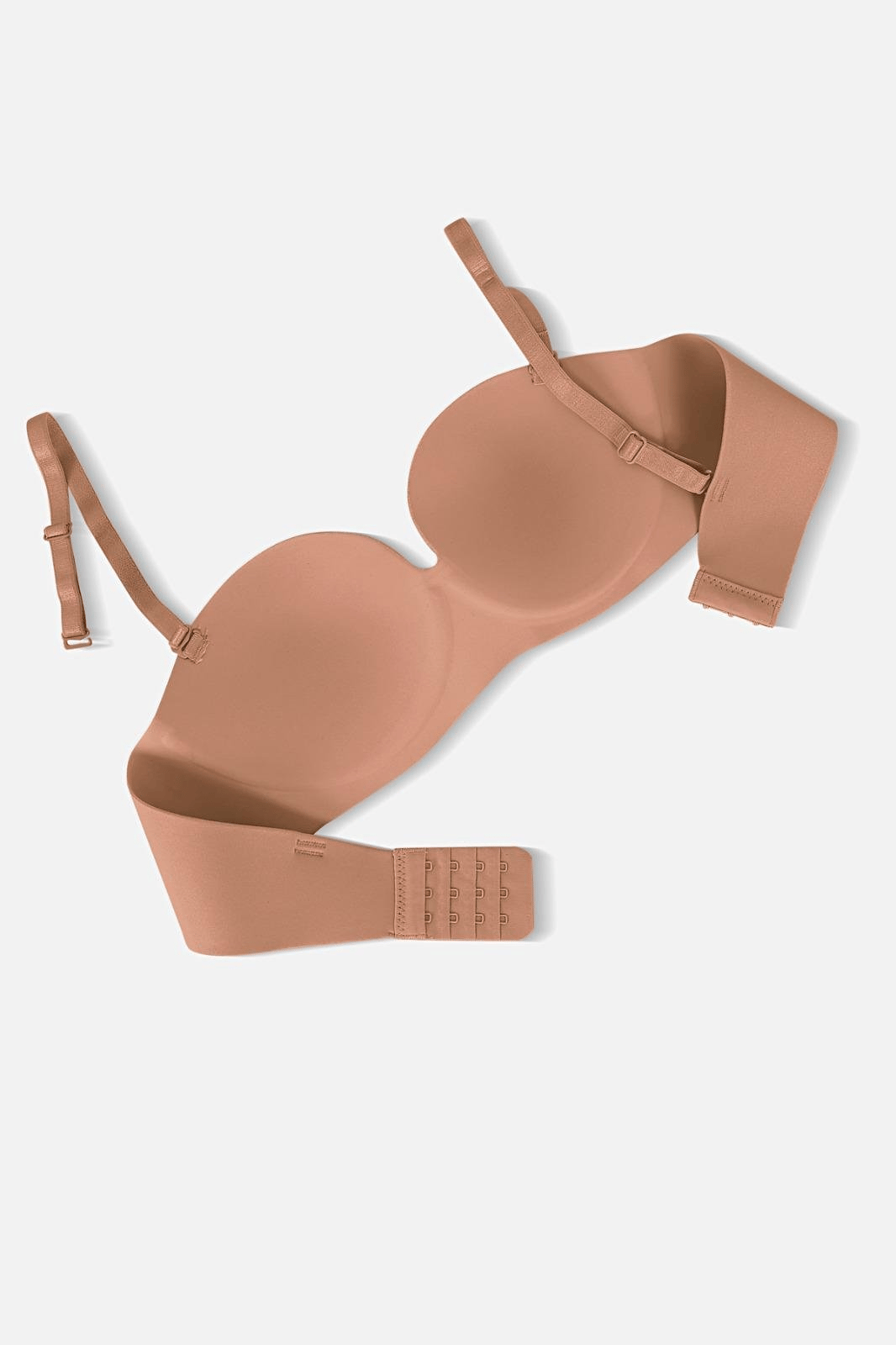 Lotus Lazer Dikişsiz Balensiz Push Up Sütyen - 2818 - Bronz Kahve