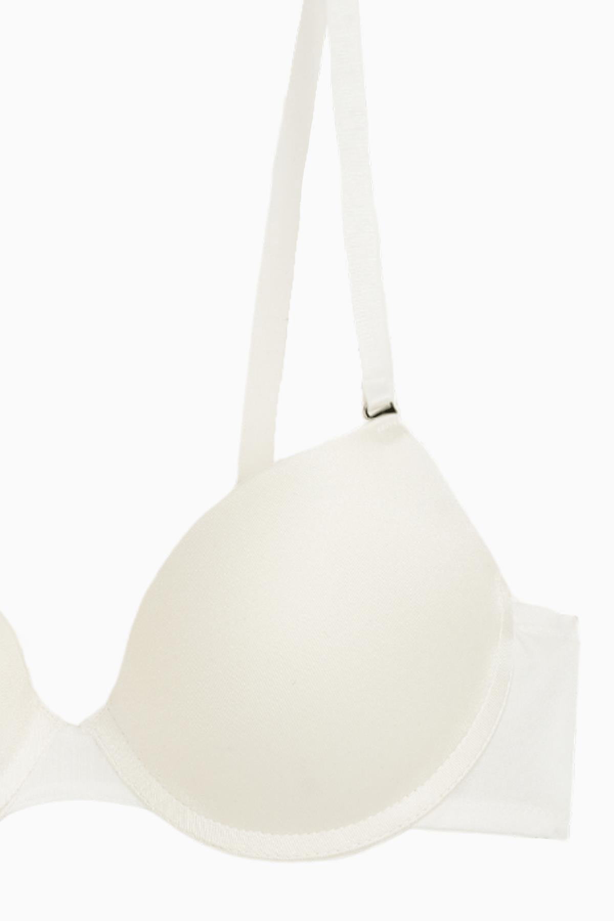 Luna Tak-Çıkar Askılı Mikro Sütyen - Soft Push Up, Yarı Dolgulu - Basic - 2533 - Ekru