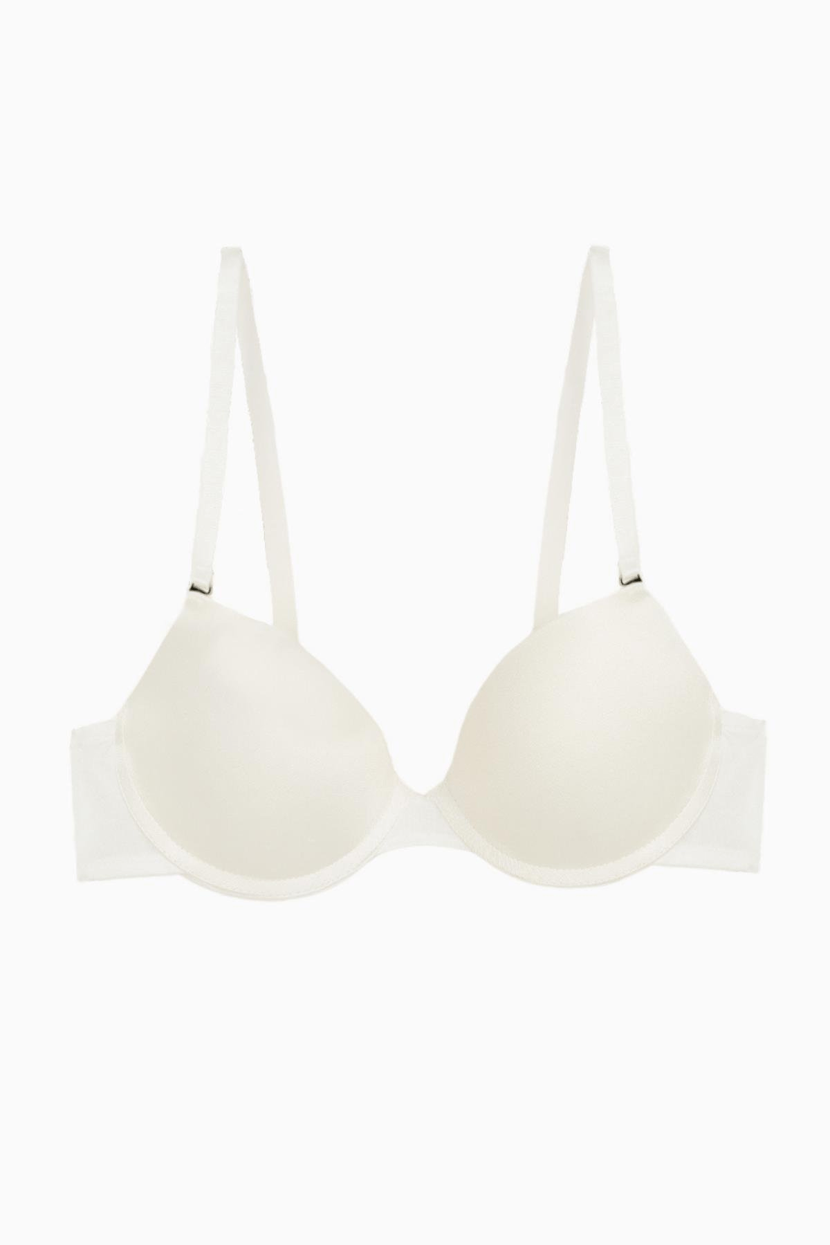 Luna Tak-Çıkar Askılı Mikro Sütyen - Soft Push Up, Yarı Dolgulu - Basic - 2533 - Ekru