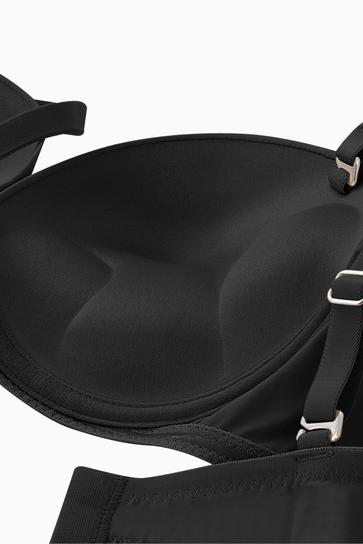 Olympos Tak-Çıkar Askılı Mikro Sütyen - Double Push Up, Ekstra Dolgulu - Premium Basic - 2498 - Siyah