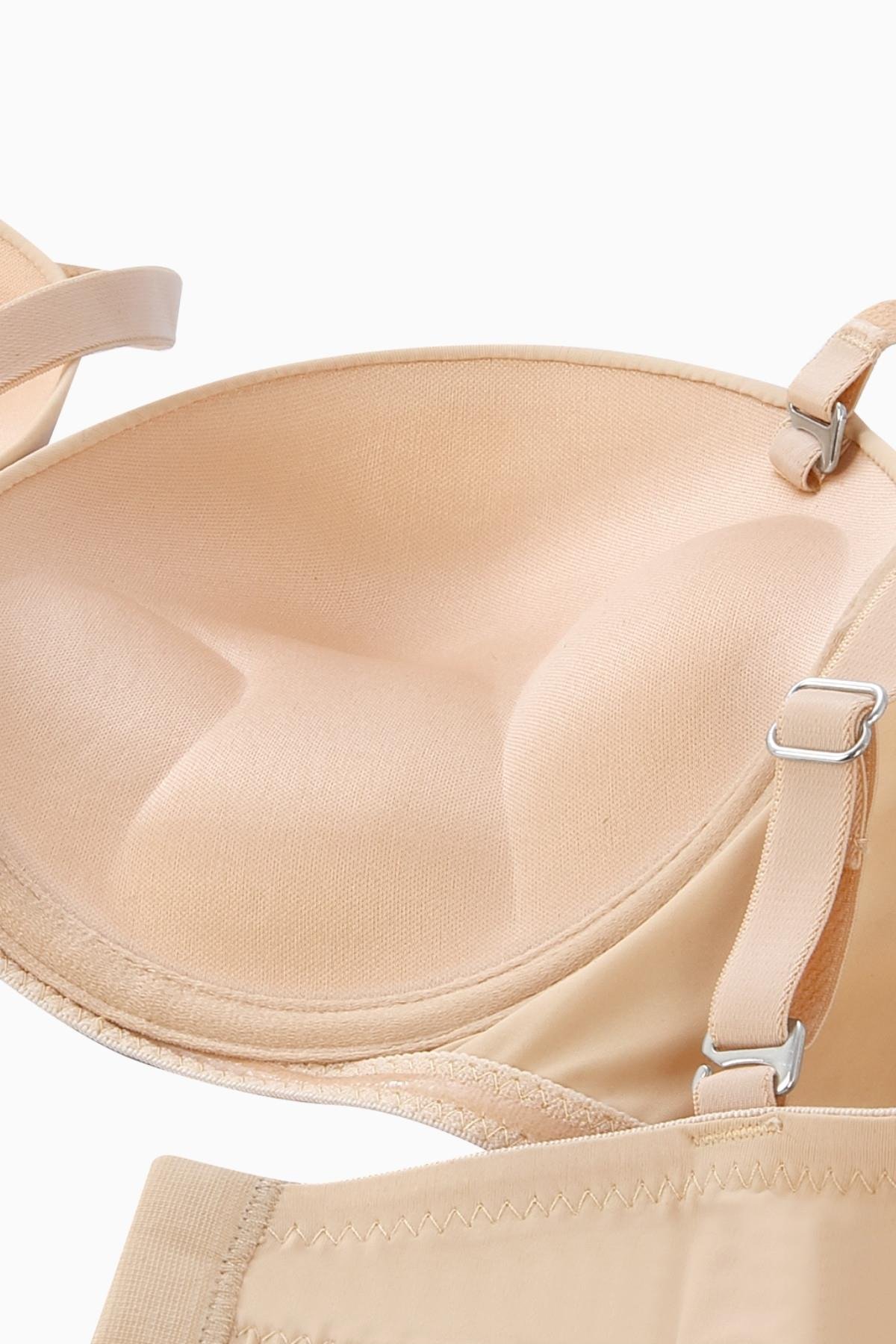 Olympos Tak-Çıkar Askılı Mikro Sütyen - Double Push Up, Ekstra Dolgulu - Premium Basic - 2498 - Ten