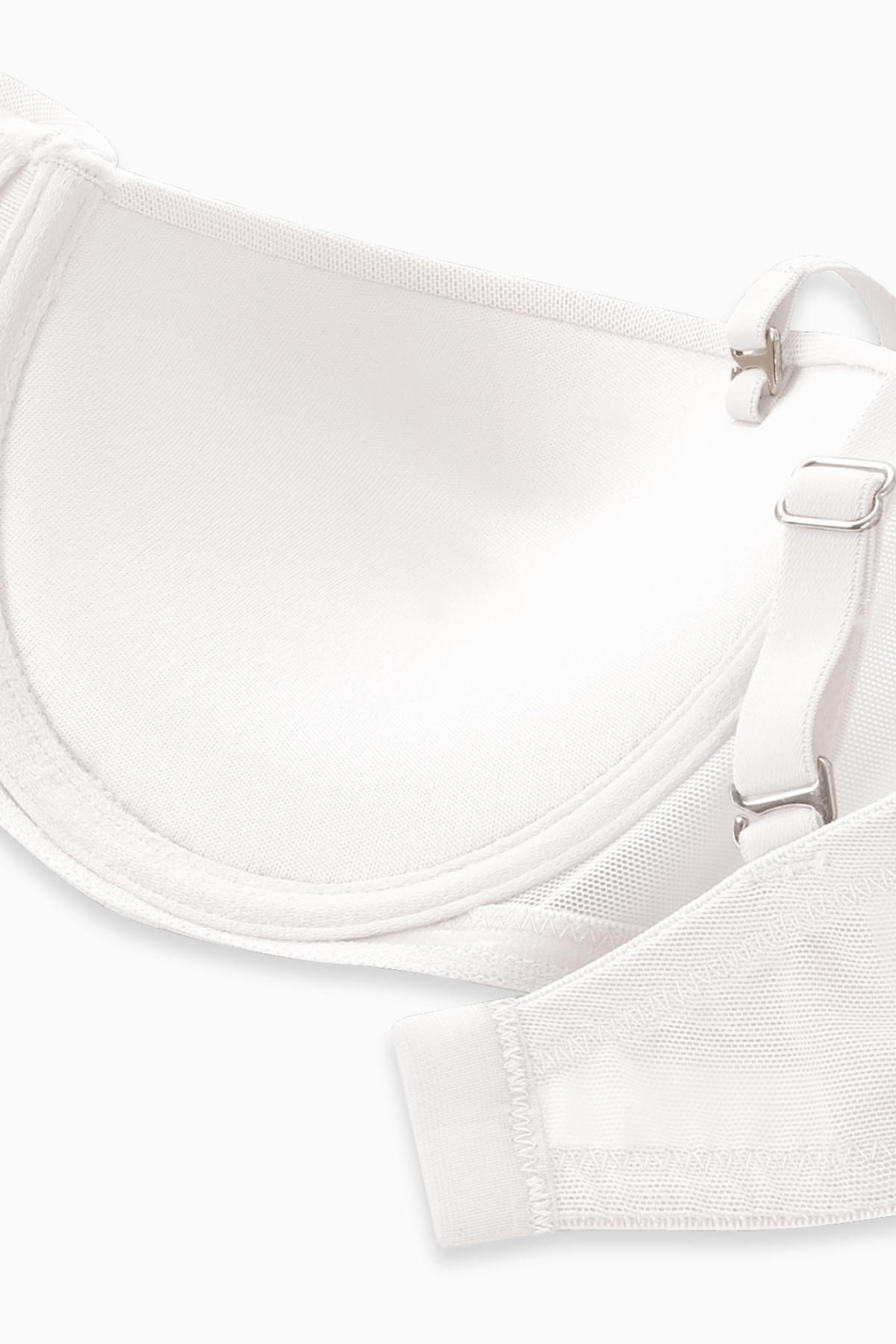 Rosali Mesh Kumaş Straplez Sütyen -  Soft Push Up, Yarı Dolgulu - Premium Basic - 2226 - Ekru