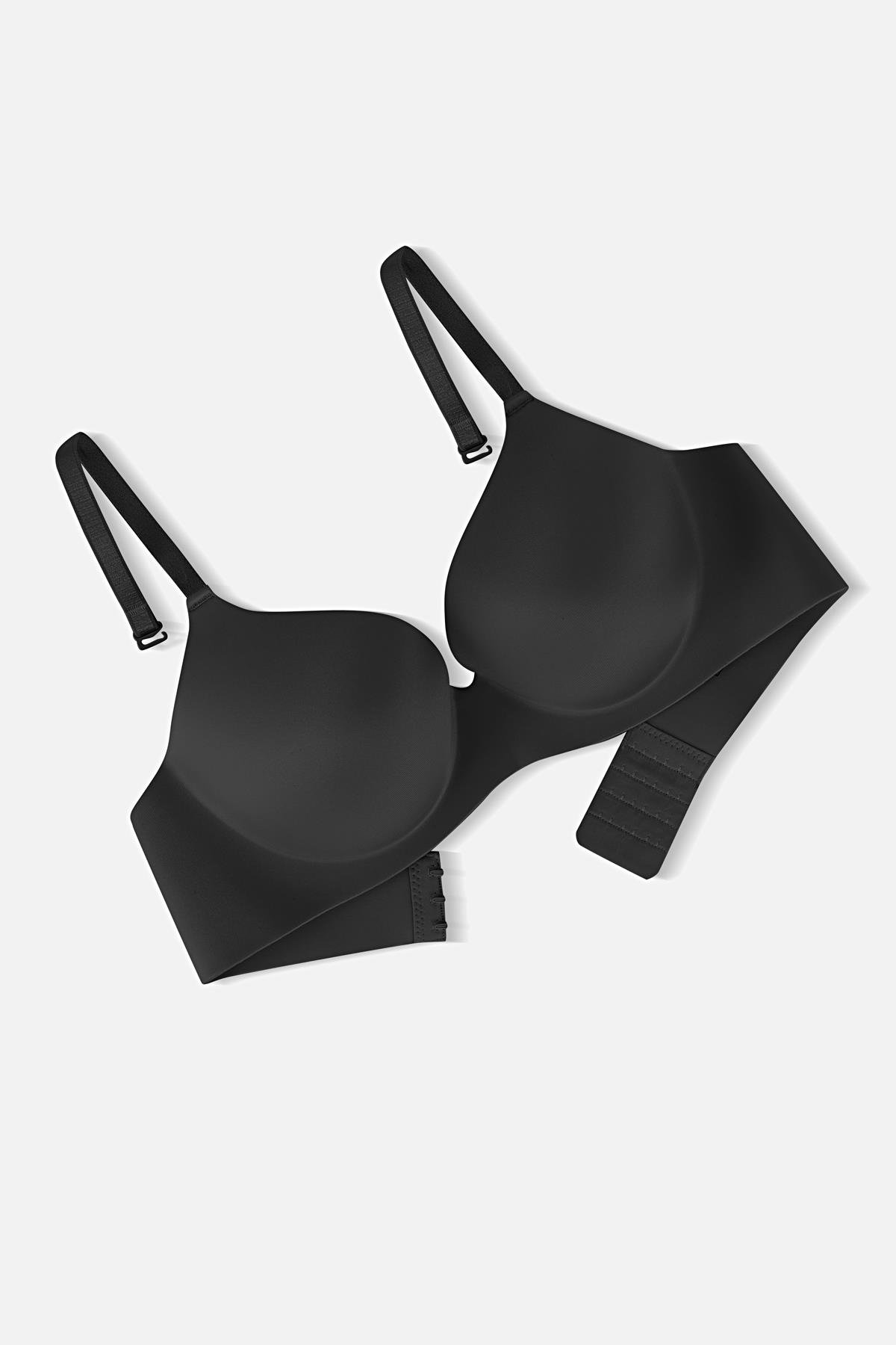 Weweus Lazer Kesim Dikişsiz Push Up Sütyen - 2820 - Siyah
