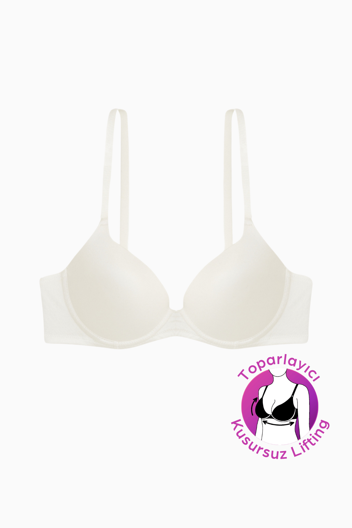 Weweus Mia - Dolgulu Push Up, Kusursuz Lifting Toparlayıcı Sütyen - Ekru - 2529