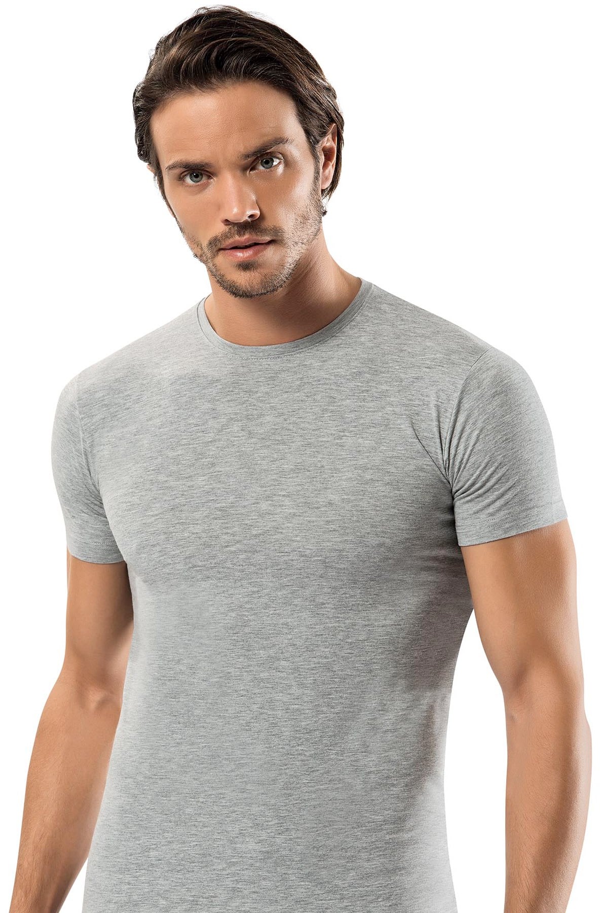 Erdem Gri Slim Fit Tişört 1122