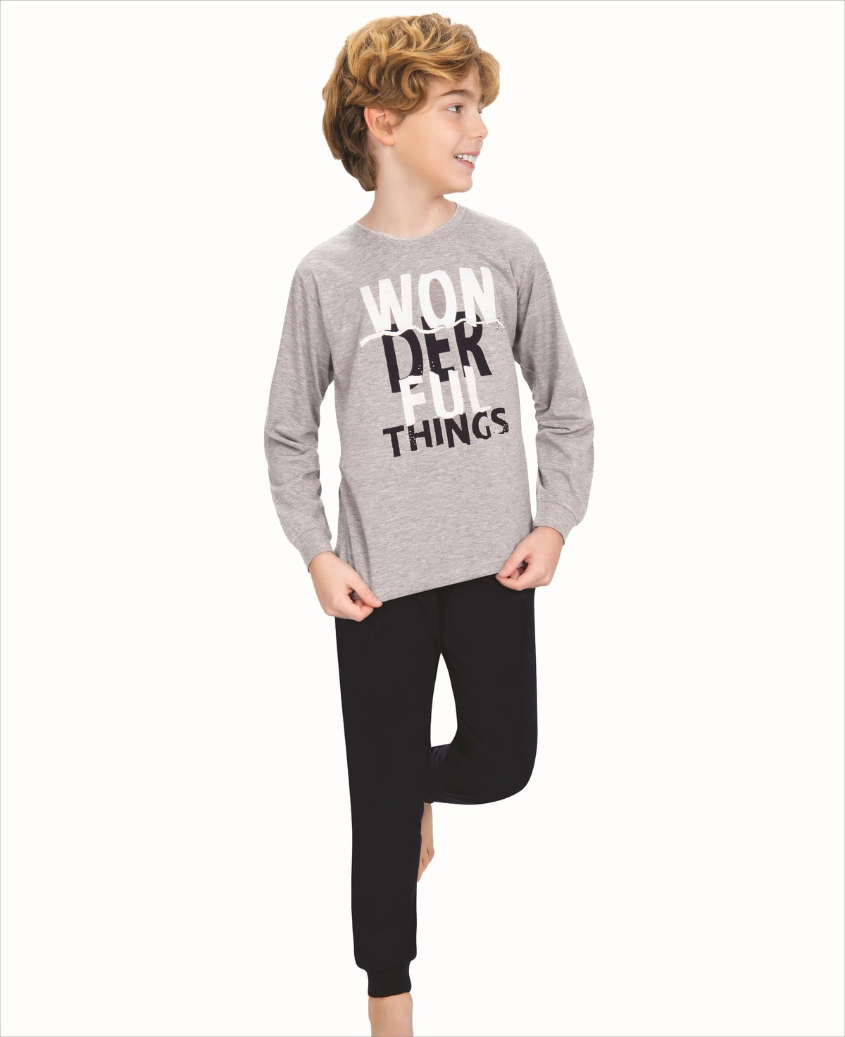 Erdem Weweus Gri Erkek Çocuk Pijama Takımı 714