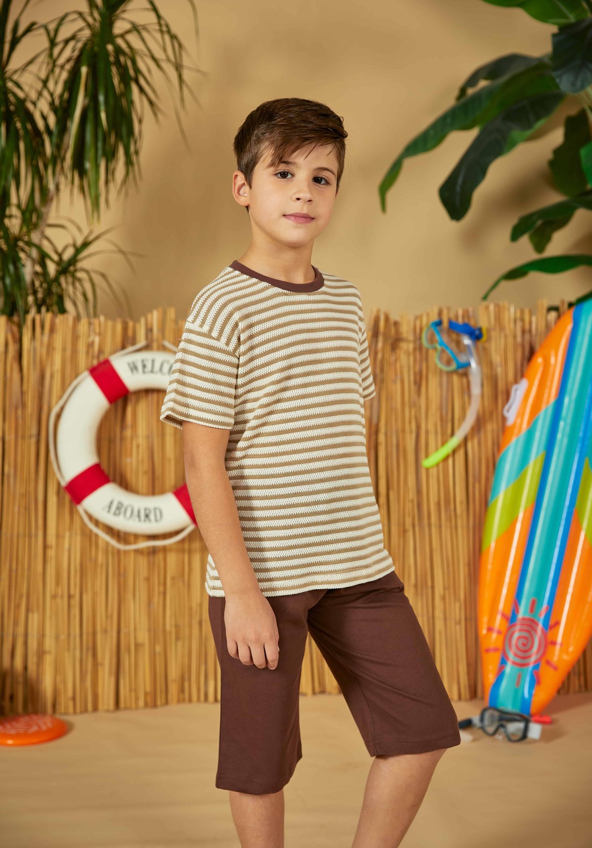 Weweus Kahve Erkek Çocuk Pijama Takımı 816