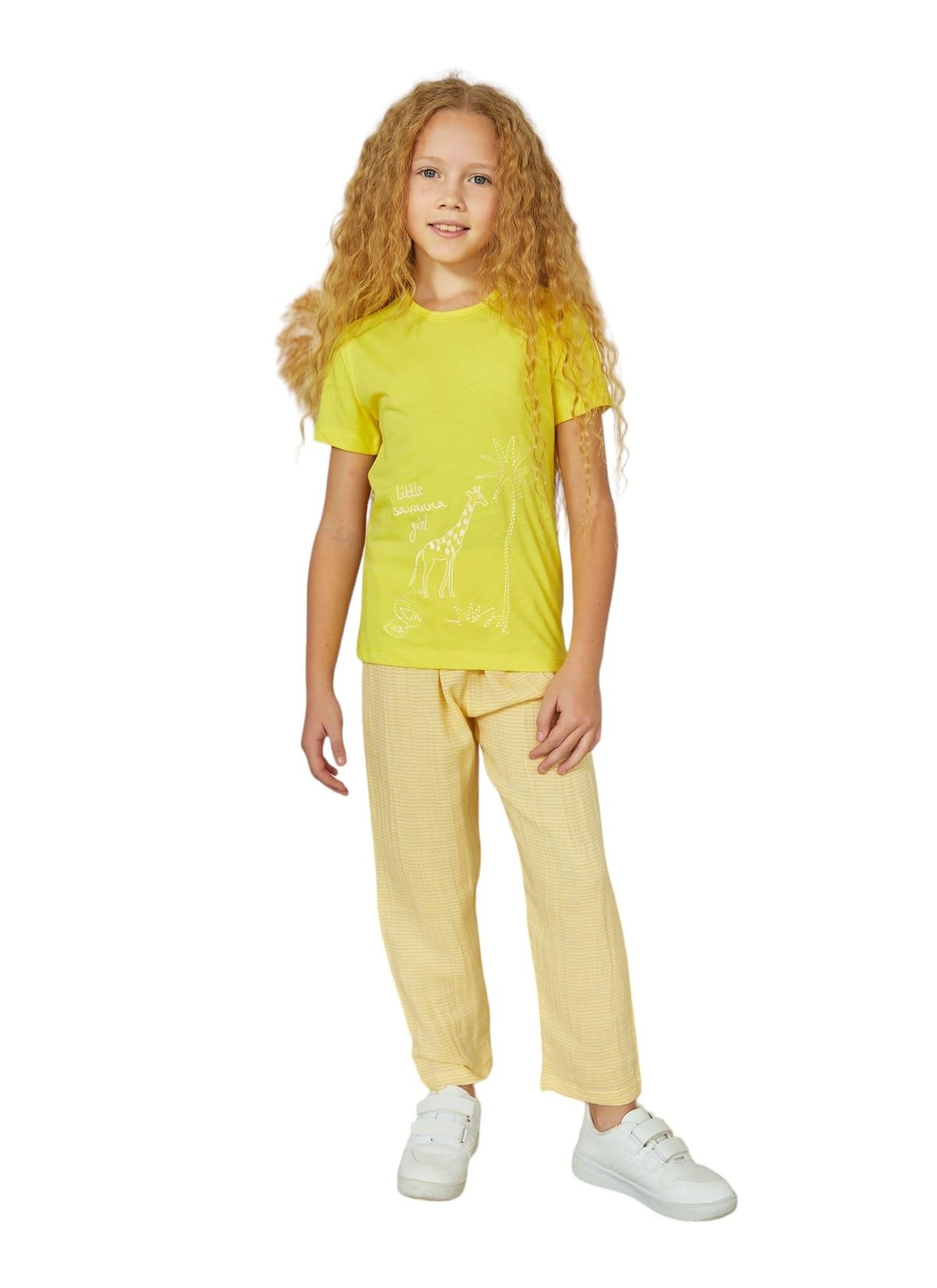 Weweus Sarı Kız Çocuk Pijama Takımı 823