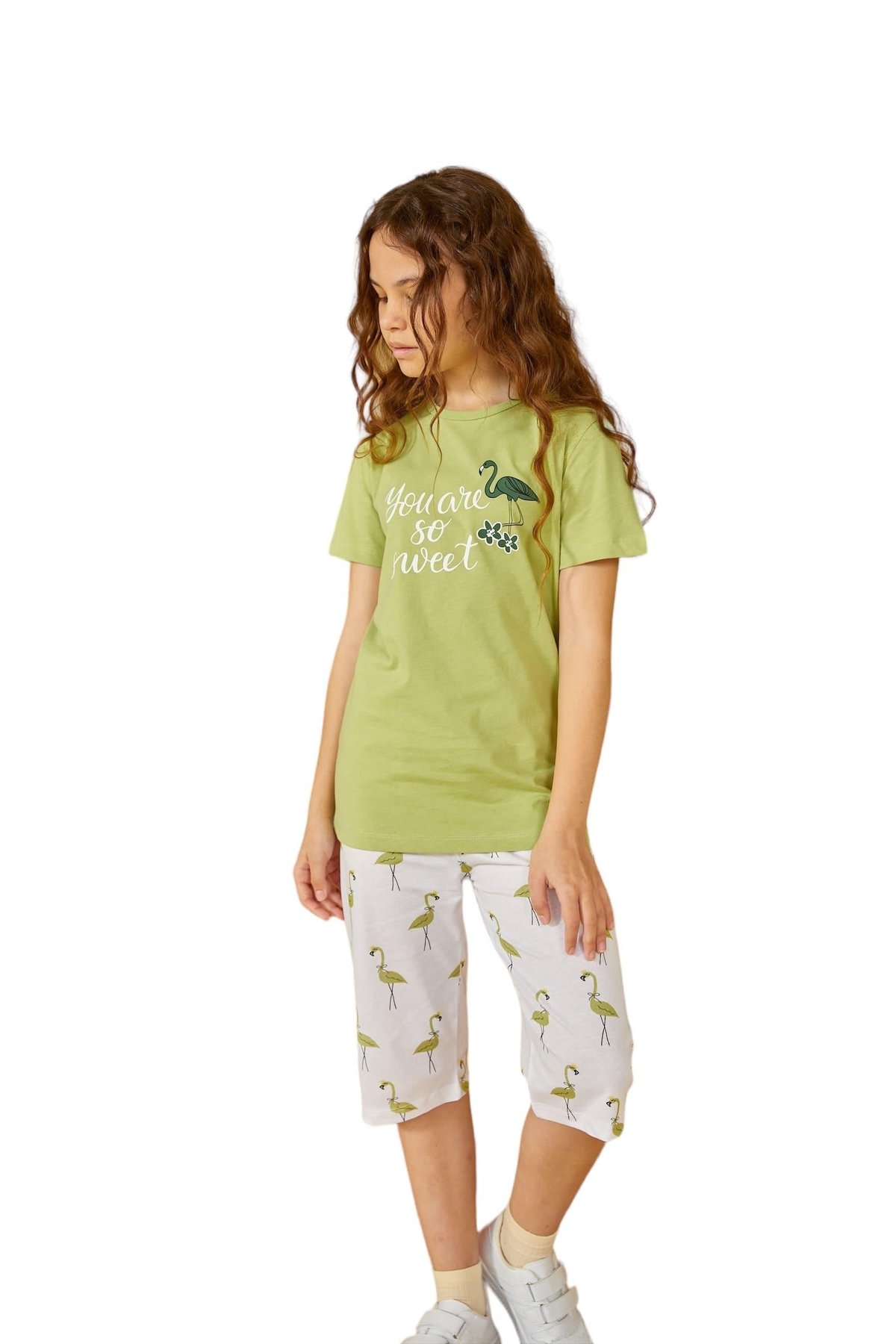 Weweus Yeşil Kız Çocuk Pijama Takımı 801