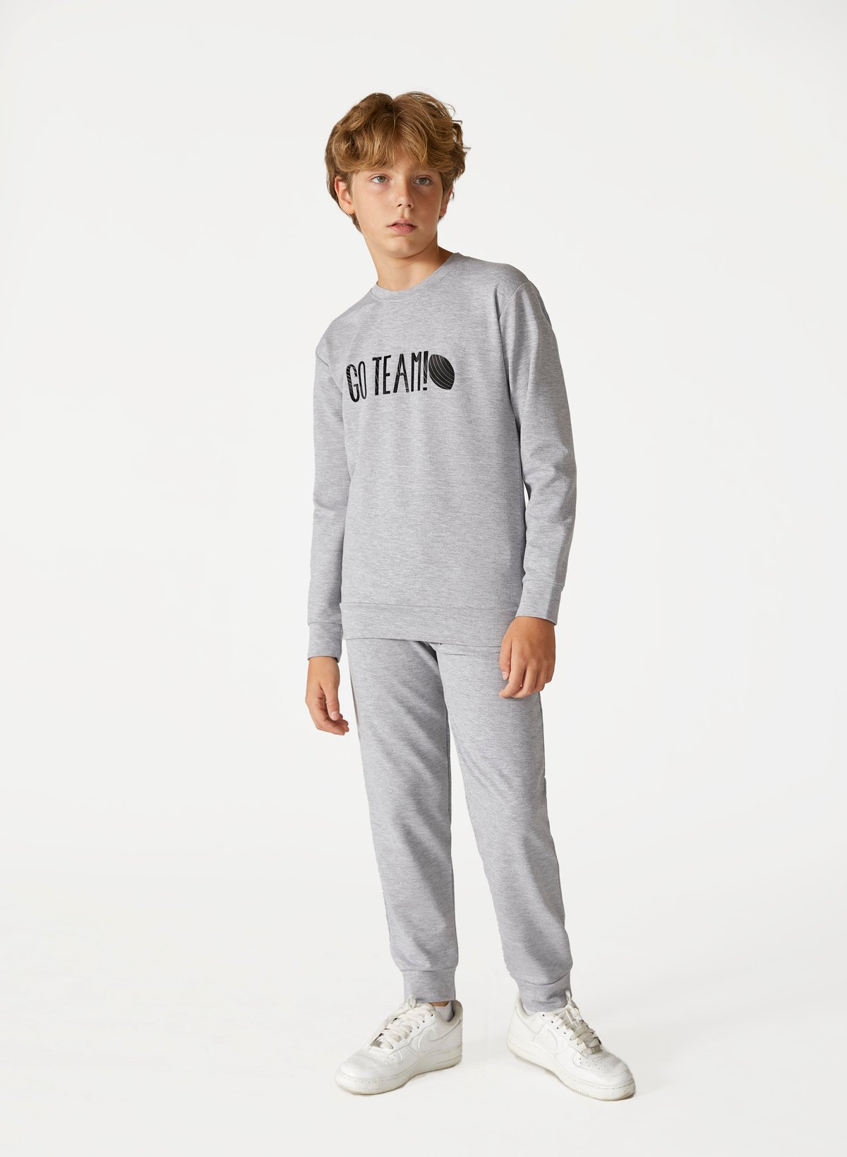Erkek Çocuk Gri Pijama Takımı 704