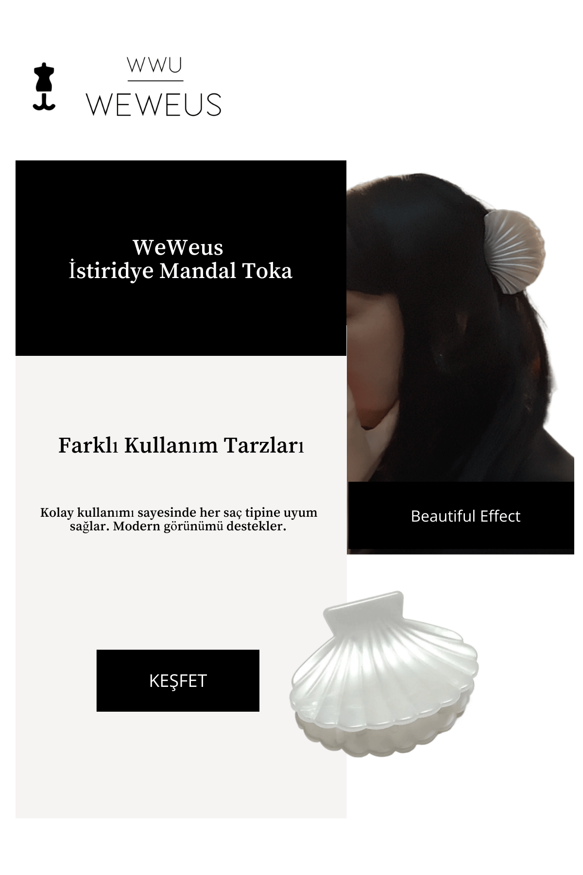 WeWeus İstiridye Mandal Toka