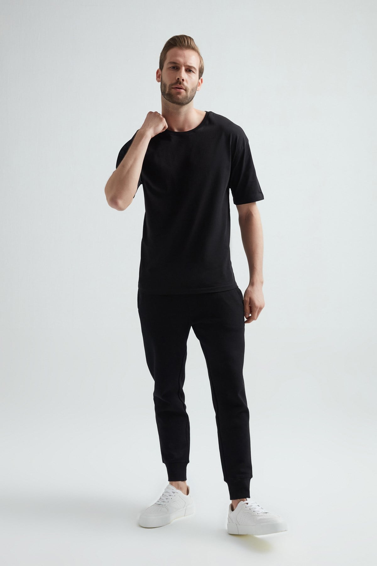 Weweus Siyah Oversize Erkek Tişört 1023