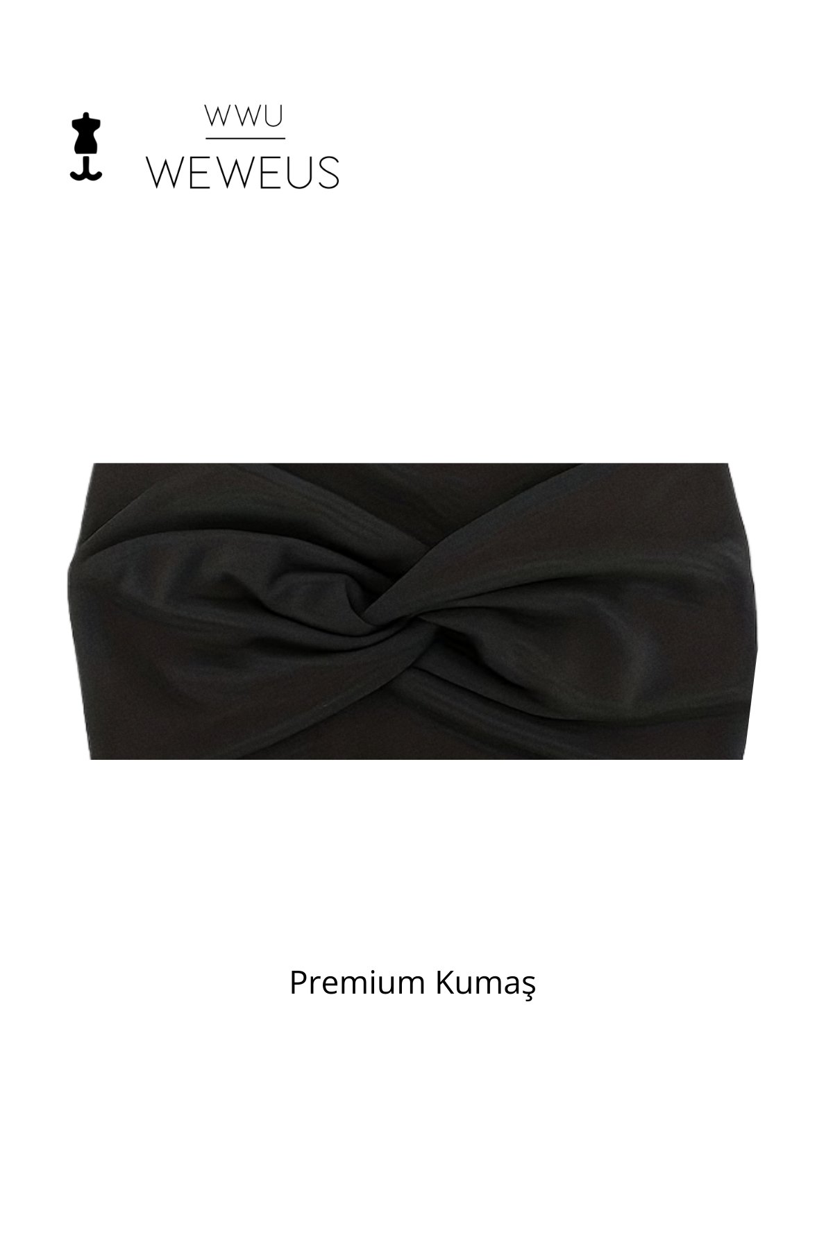 WeWeus Siyah Premium Dar Kadın Saç Bandı