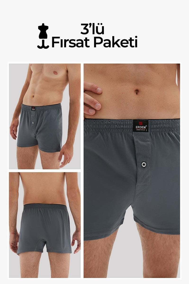 Erdem 3'lü Füme Penye Boxer 1400