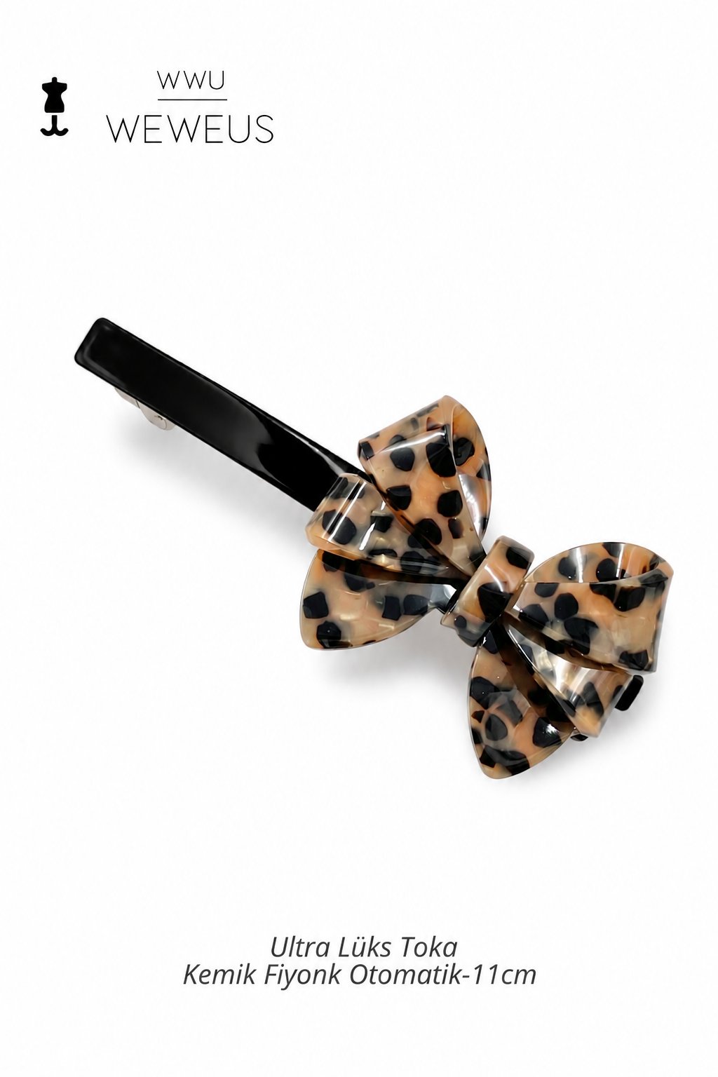 WeWeus Mini Leopar Premium Kemik Otomatik Fiyonk Toka