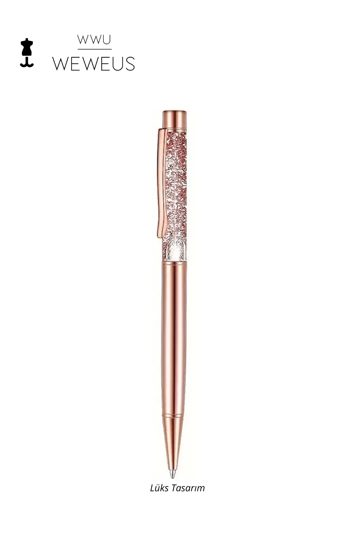 WeWeus Rose Bronz Pullu Tasarım Lüks Tükenmez Kalem