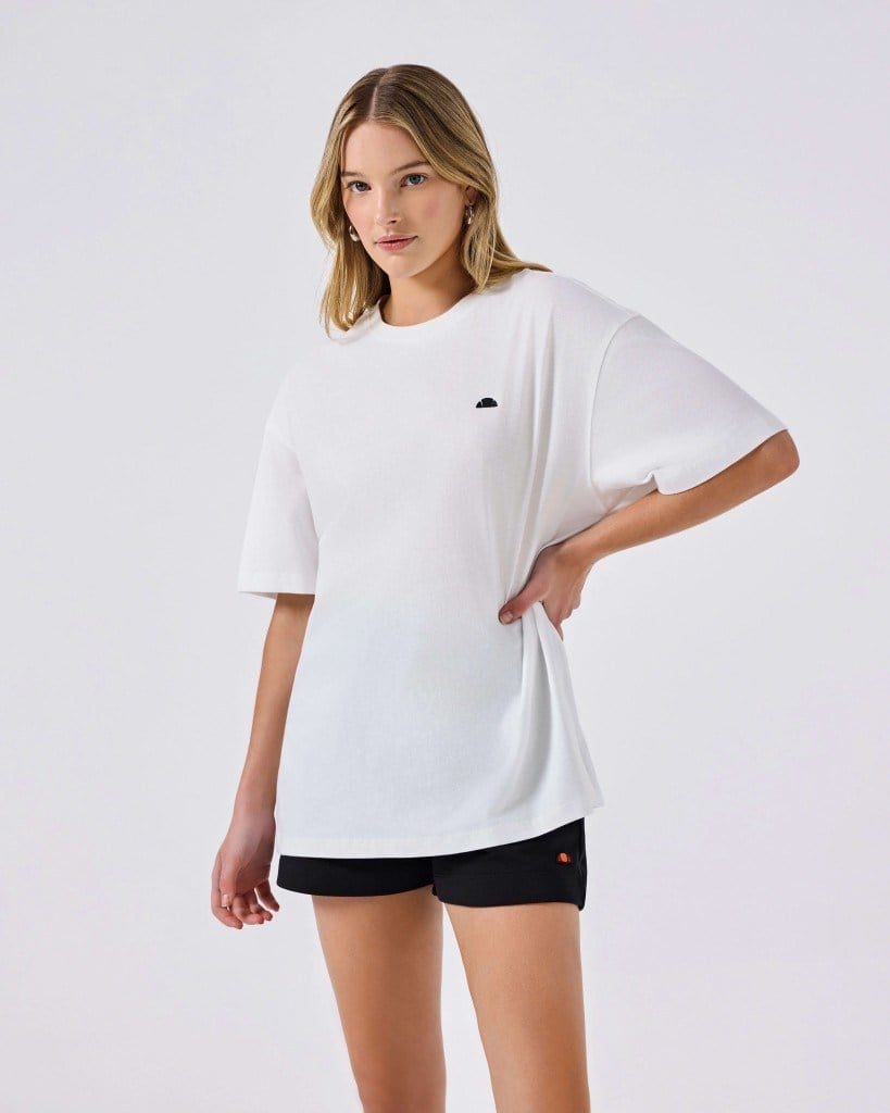 Ellesse 6SF5043-OF Kadın Tişört - Kırık Beyaz