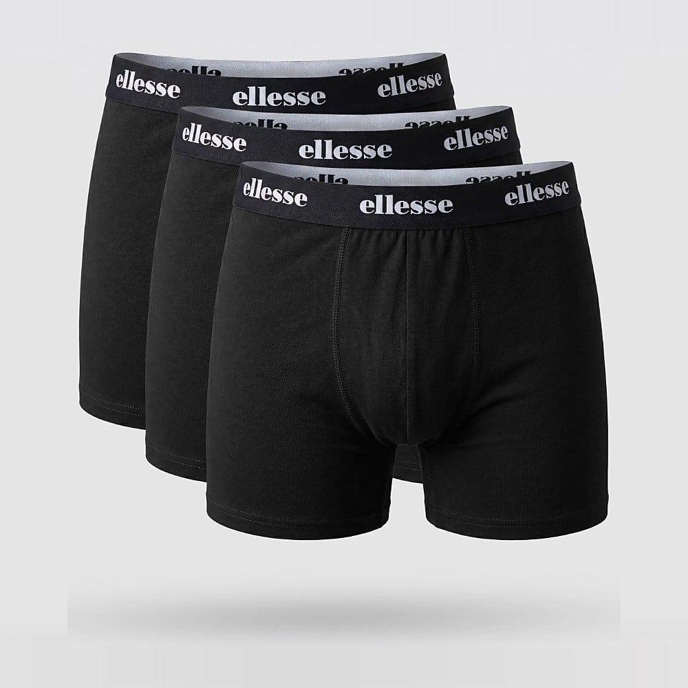 Ellesse 6SM9002-BKBKBK Erkek 3'lü Pamuklu Boxer - Siyah