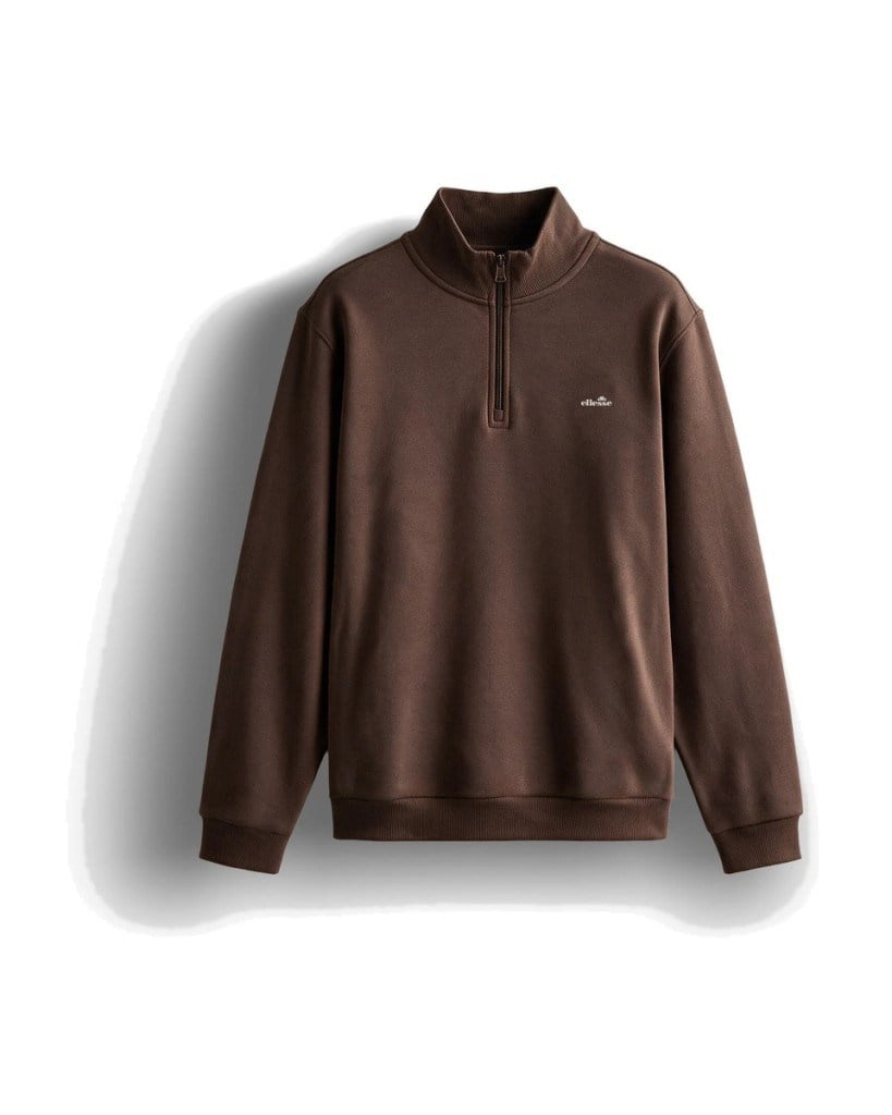 Ellesse 6WM1010-BRW Erkek Fermuarlı Sweat Kahverengi