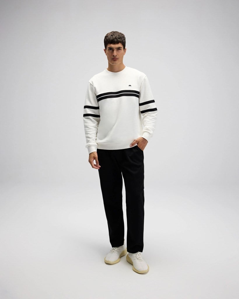 Ellesse EM618 Erkek Beyaz Sweat