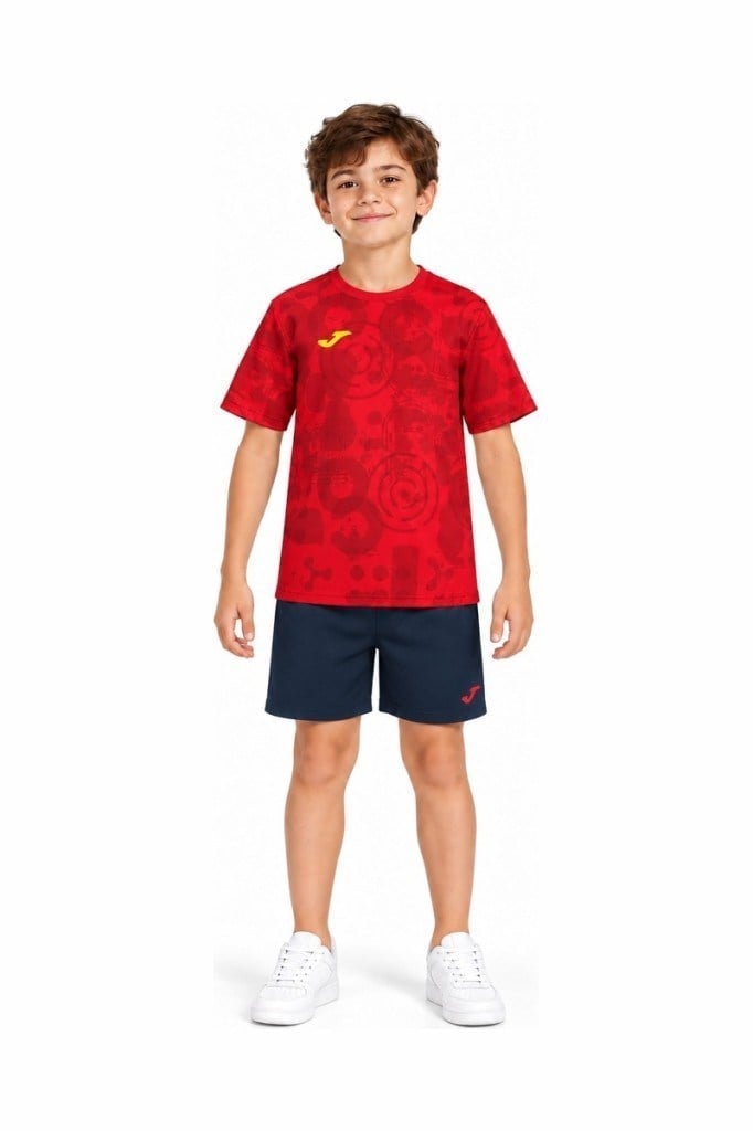 Joma 500934.609 Çocuk Tişört Şort Takımı Kırmızı