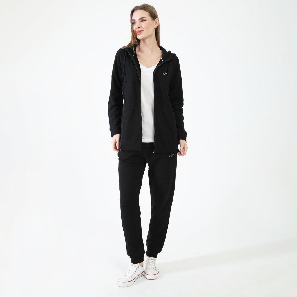 Joma 6231305-Siyah Kadın Önden Fermuarlı Sweat