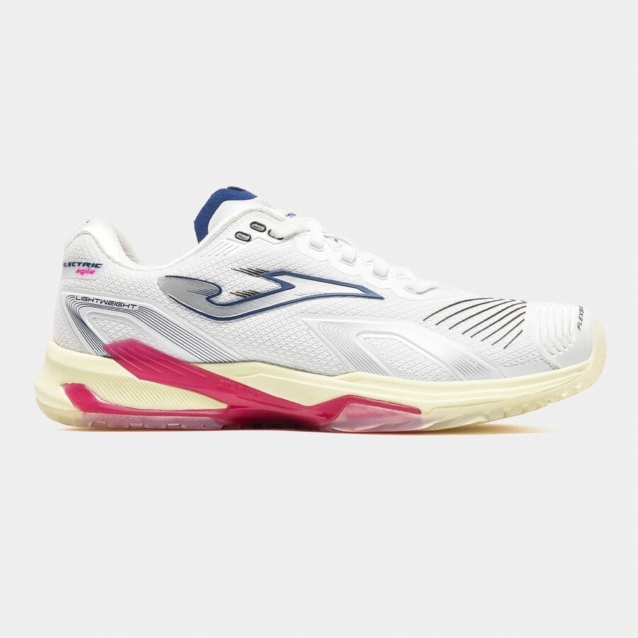 Joma TECLS2602AC Electric Lady Sert & Toprak Kort Kadın Tenis Ayakkabısı - Beyaz/Pembe