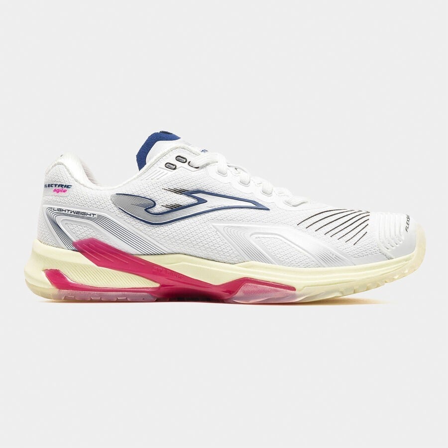 Joma TECLS2602AC Electric Lady Sert & Toprak Kort Kadın Tenis Ayakkabısı - Beyaz/Pembe