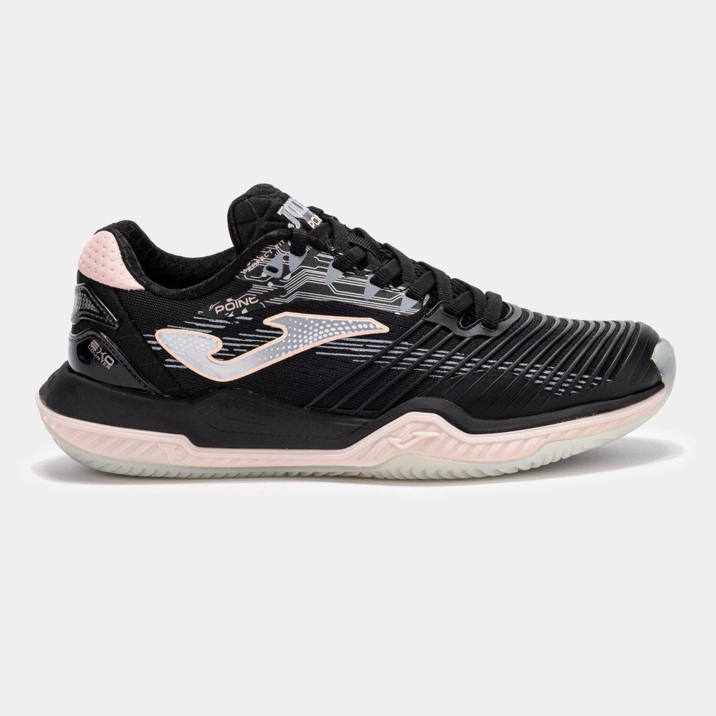 Joma TPOILS2501AC Point Sert & Toprak Kort Kadın Tenis Ayakkabısı - Siyah