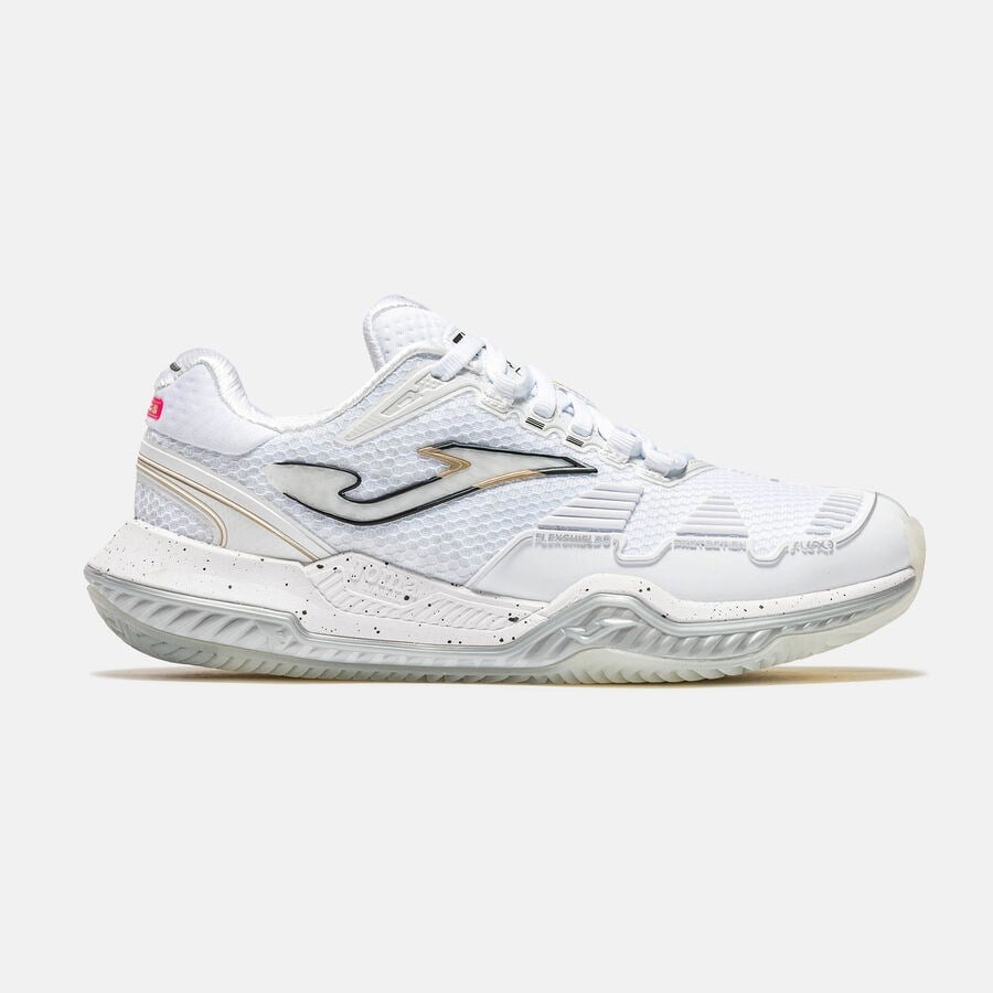 Joma TPOILS2602AC Point Lady Sert & Toprak Kort Kadın Tenis Ayakkabısı - Beyaz/Altın