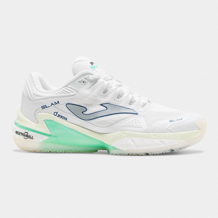 Joma TSLALS2602OM Slam Kadın Padel Ayakkabısı Beyaz/Yeşil