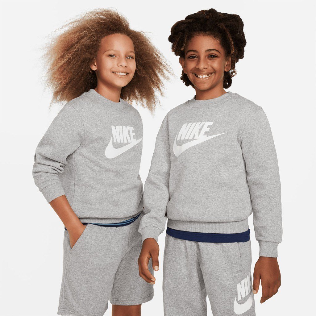 Nike FD2992-063 Sportswear Club Fleece Genç Çocuk Sweatshirt'ü - Gri