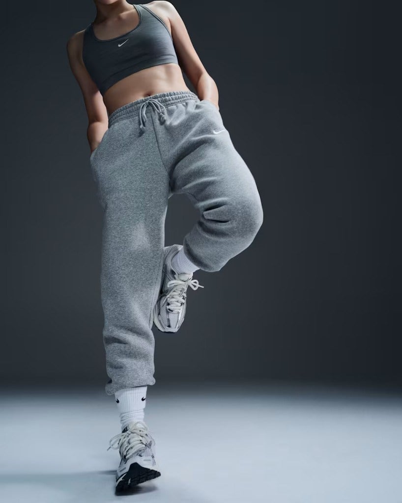 Nike FZ7626-063 Sportswear Phoenix Fleece Normal Belli Kadın Eşofman Altı - Gri