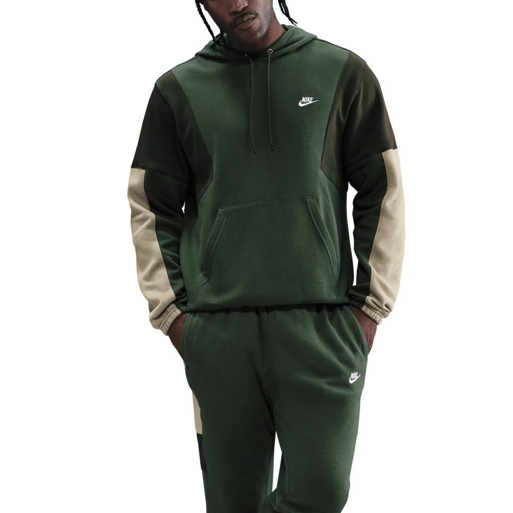 Nike HV1165-323 Club Fleece Erkek Tracksuit Takım - Yeşil