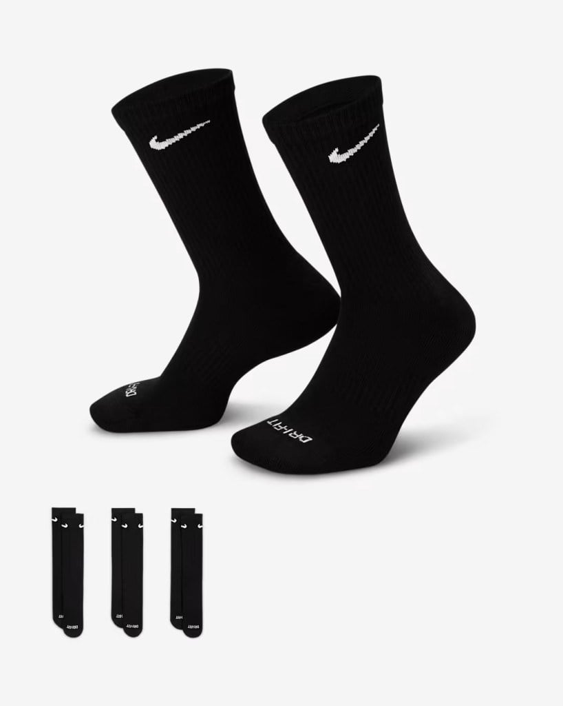 Nike SX6888-010 Everyday Plus Destekli Antrenman Crew Çorapları (3 Çift)