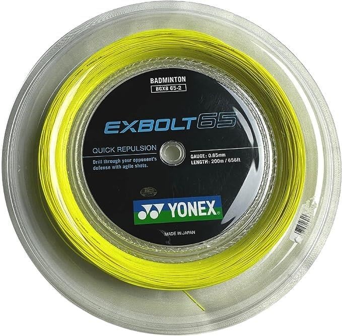 Yonex Exbolt 65 Badminton Kordajı 0.65 mm / 200 M - Sarı