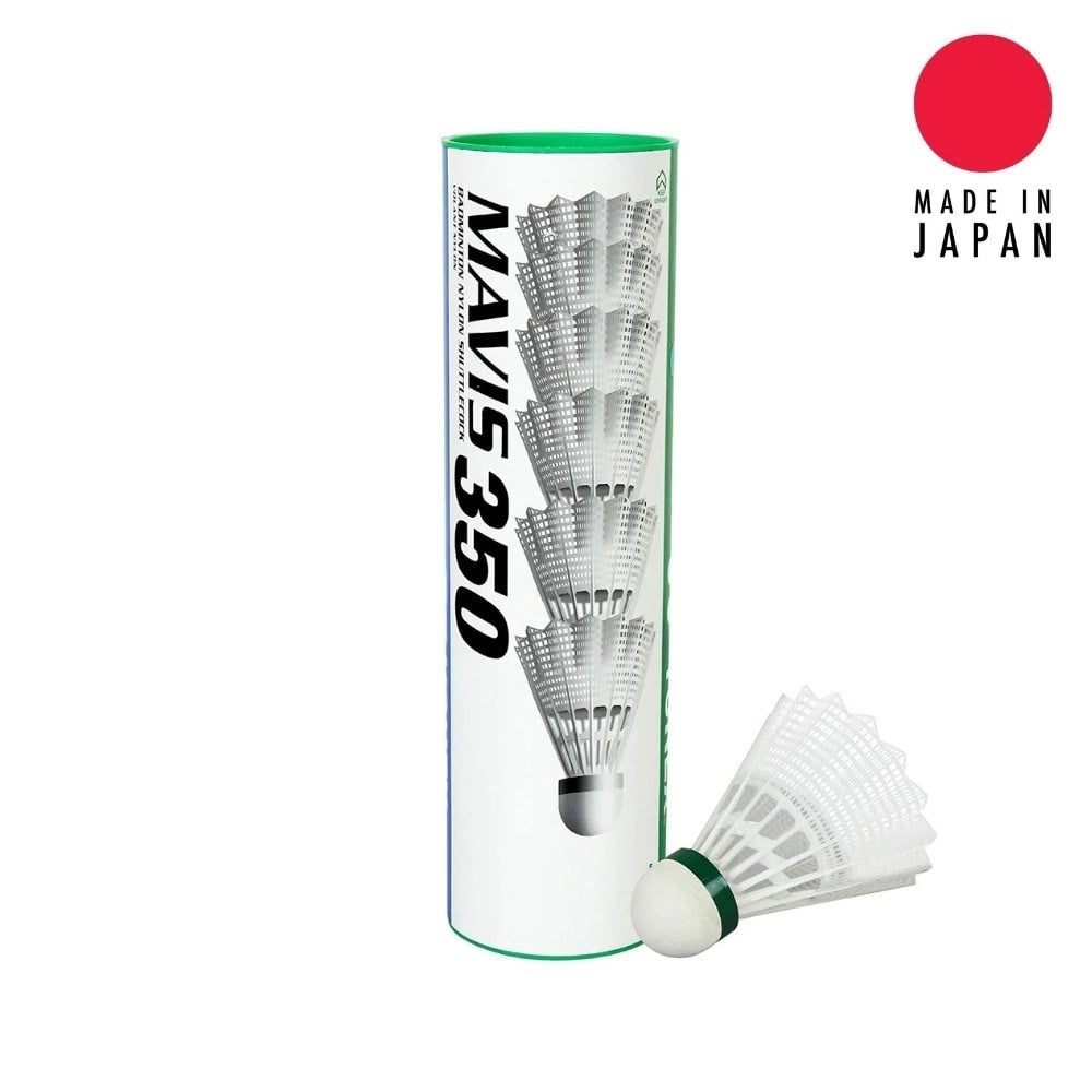 Yonex Mavis 350 (6'lı) Beyaz Badminton Topu - Yeşil Bant