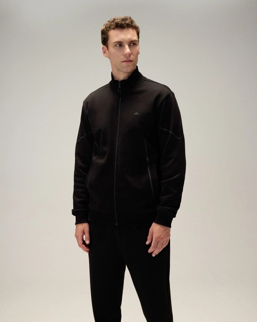 Ellesse 5WM1545-BK Erkek Fermuarlı Sweat Siyah