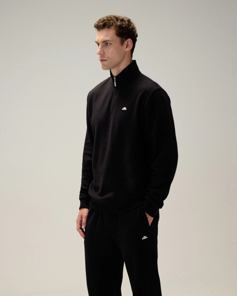Ellesse 5WM1603-BK Erkek Yarım Fermuarlı Sweat Siyah