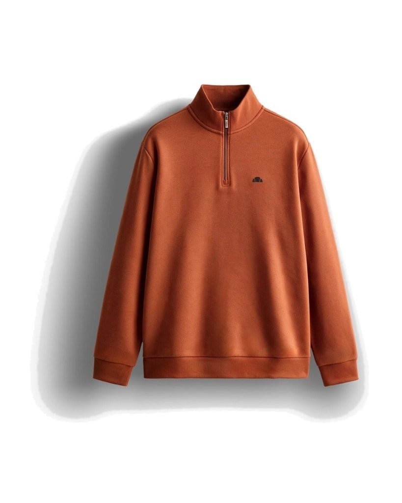 Ellesse 5WM1603-BR Erkek Yarım Fermuarlı Sweat Kiremit