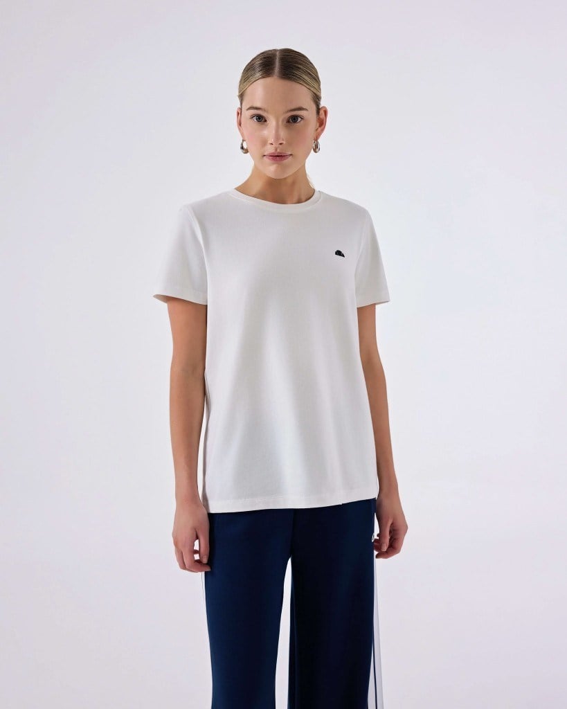 Ellesse 6SF5036-OF Kadın Tişört - Kırık Beyaz