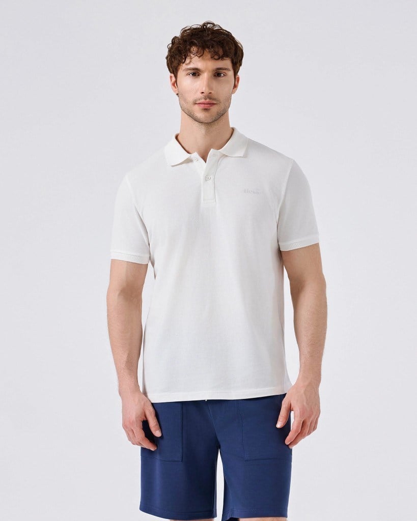 Ellesse 6SM5018-OF Erkek Polo Yaka Tişört - Kırık Beyaz