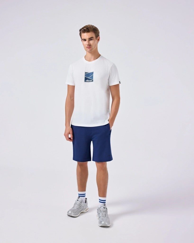 Ellesse 6SM5025-OF Erkek Tişört - Kırık Beyaz