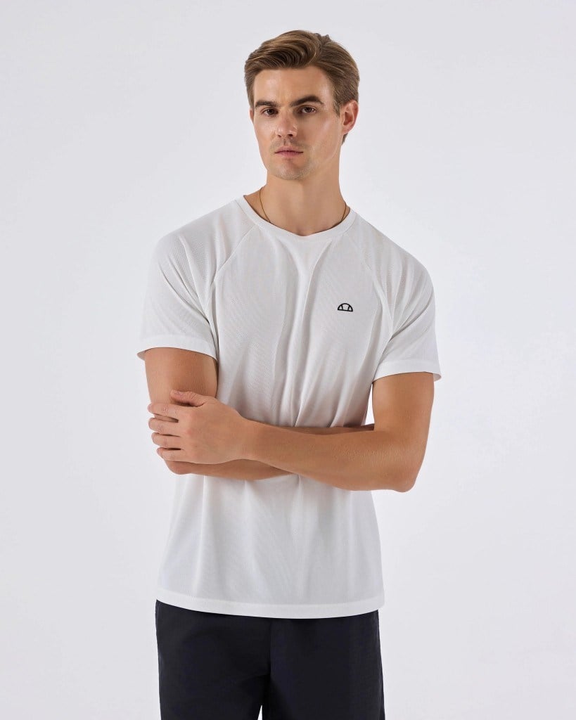 Ellesse 6SM5036-OF Erkek Spor Tişört - Kırık Beyaz