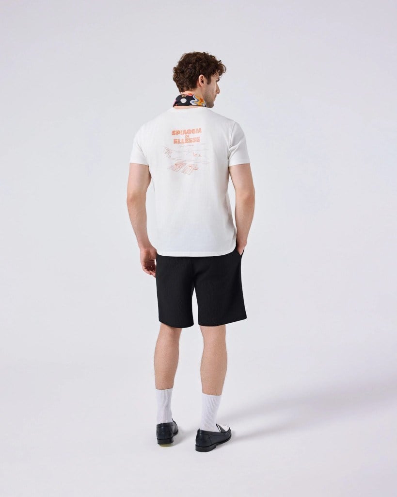 Ellesse 6SM5065-OF Erkek Tişört - Kırık Beyaz