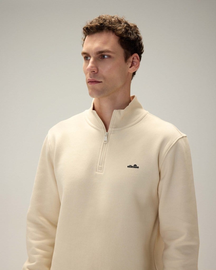Ellesse 6WM1010-BG Erkek Fermuarlı Sweat Bej