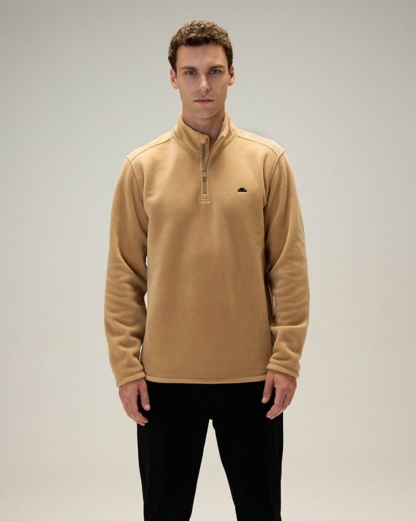 Ellesse 6WM1023-BG Erkek Yarım Fermuarlı Polar Bej