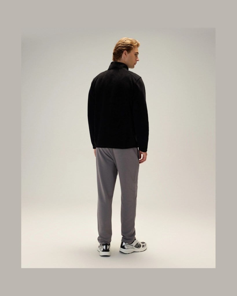 Ellesse 6WM1023-BK Erkek Yarım Fermuarlı Polar Siyah